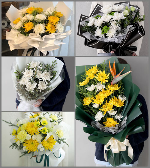 山东莱芜莱城区茶业口镇北嵬石村白事花束代送